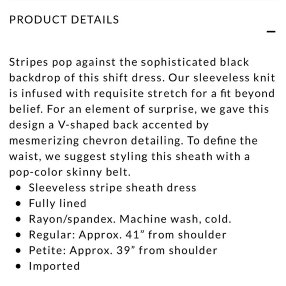 White House Black Market Striped Slimming Sheath Dress Leather Trim 6 Small - Picture 11 of 11